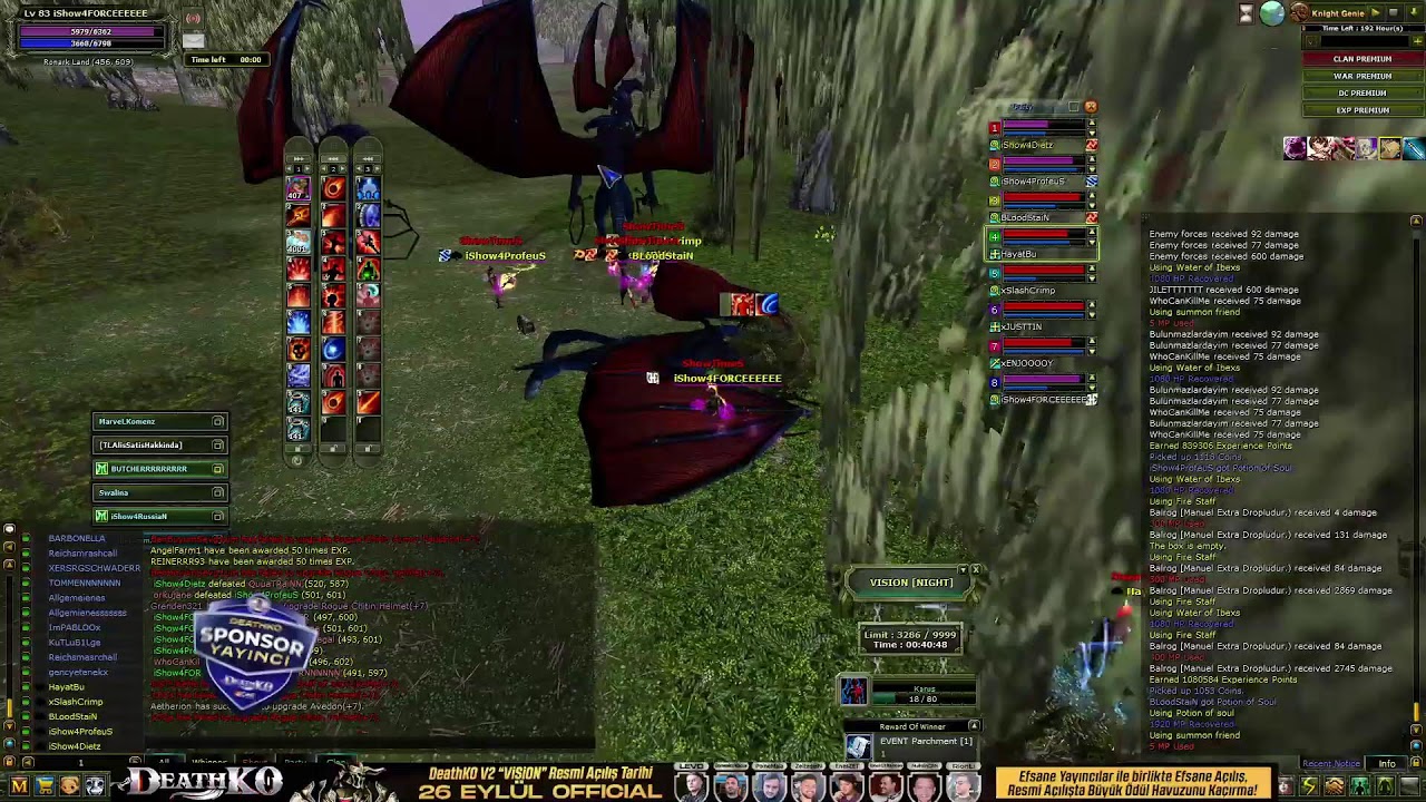 #DeathKO   Vision 26 Eylül!   - xFORCEEEEEE PK & Farm Yayını
