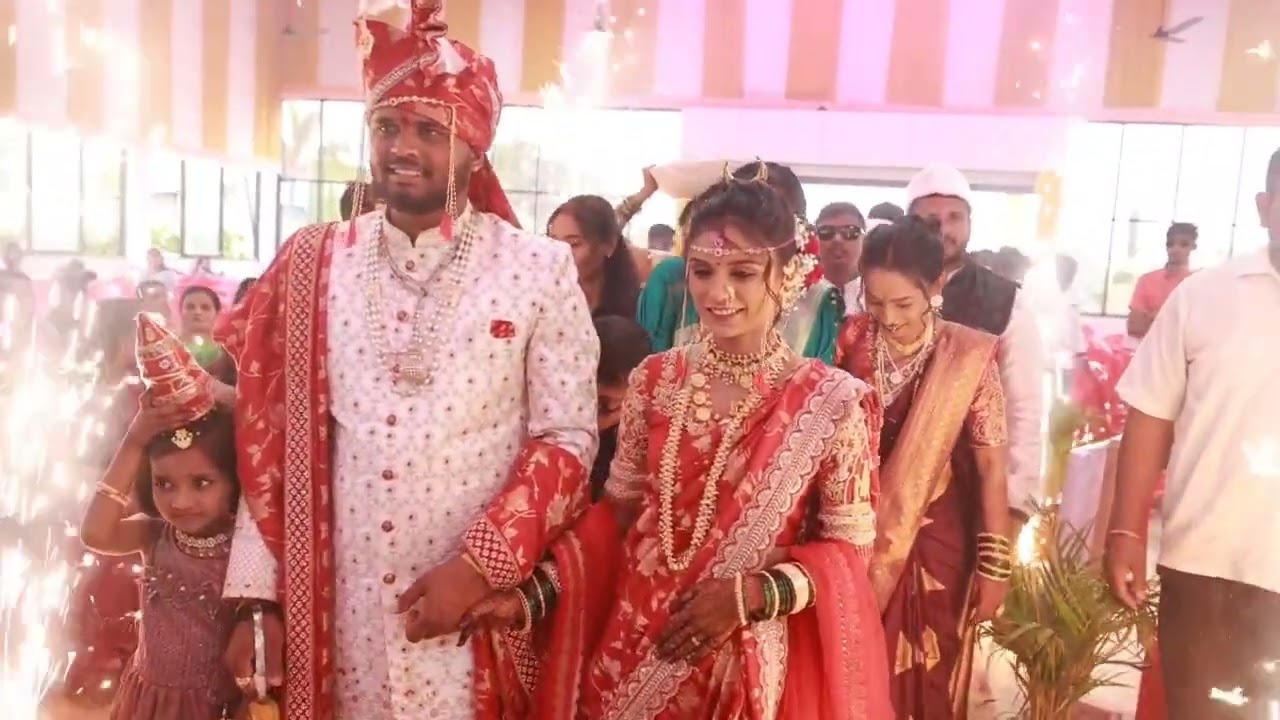Bride and Groom entry in unique style