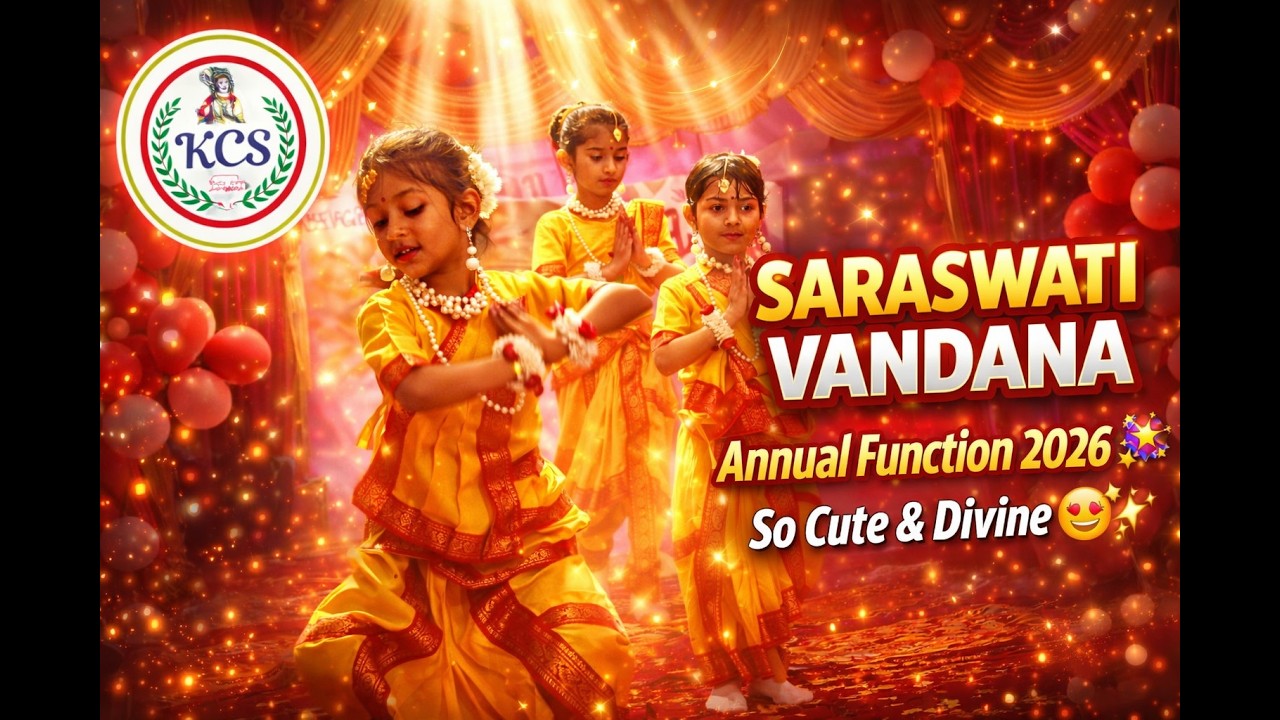 Divine + Cute = Saraswati Vandana Magic 😍✨Annual Function 2026 | Kanha Convent Play School 💛🙏