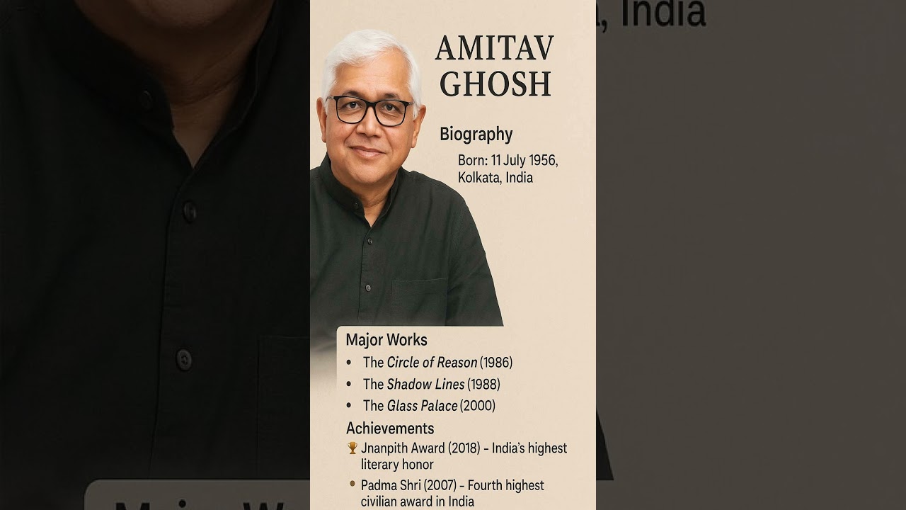 Amitav Ghosh #englishliterature #indianauthor # #indiannovelist