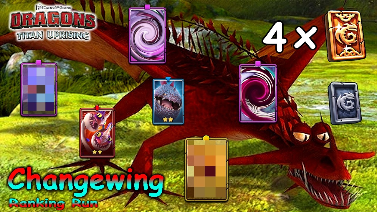 Dragons: Titan Uprising / Changewing Ranking Run / Full Battle / BP 8600+ / (HTTYD)