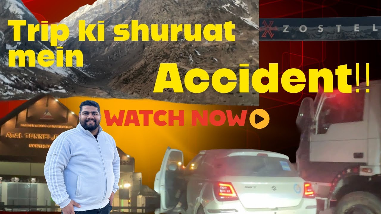 Trip ki Shuruat mein АВАРИЯ #manali #christmas #travelvlog #roadtrip #ataltunnel #sissu #snowfall