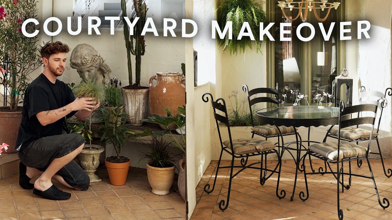 EXTREME Courtyard Makeover 🪴 DIY & European Inspired *1929 Spanish Home*