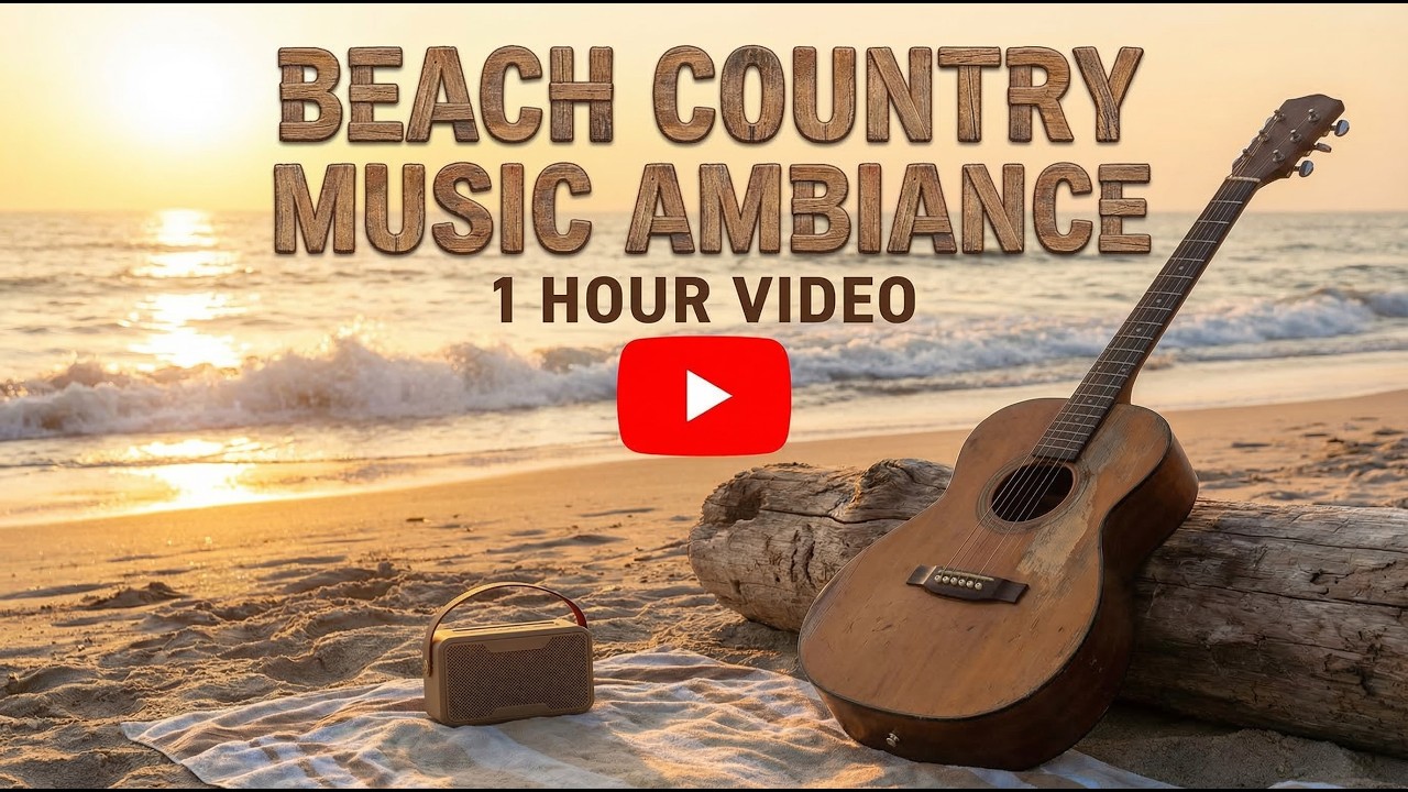Beach Country Music Ambiance for 1 Hour