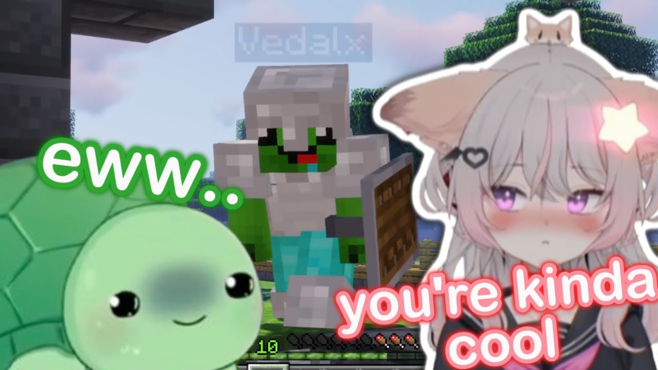 Энни и Ведал возятся в Minecraft