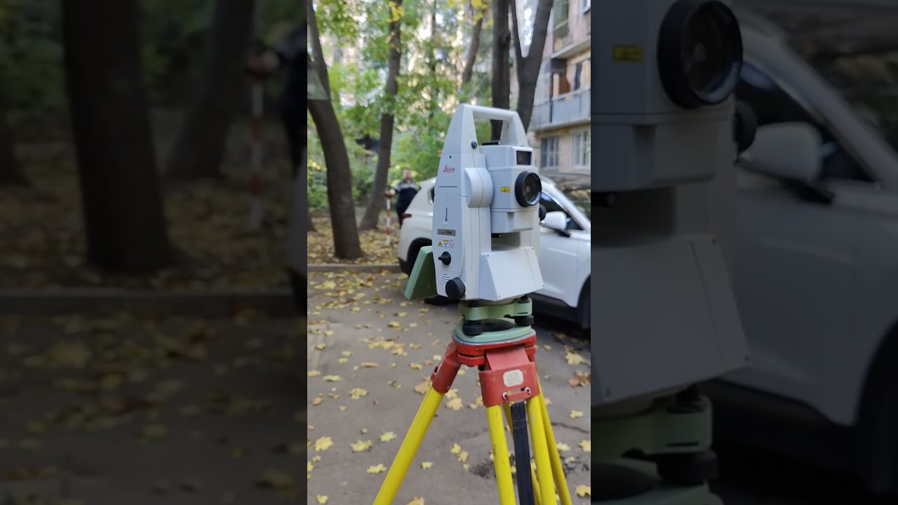 Работа роботизированного тахеометра Leica TS16 P R500