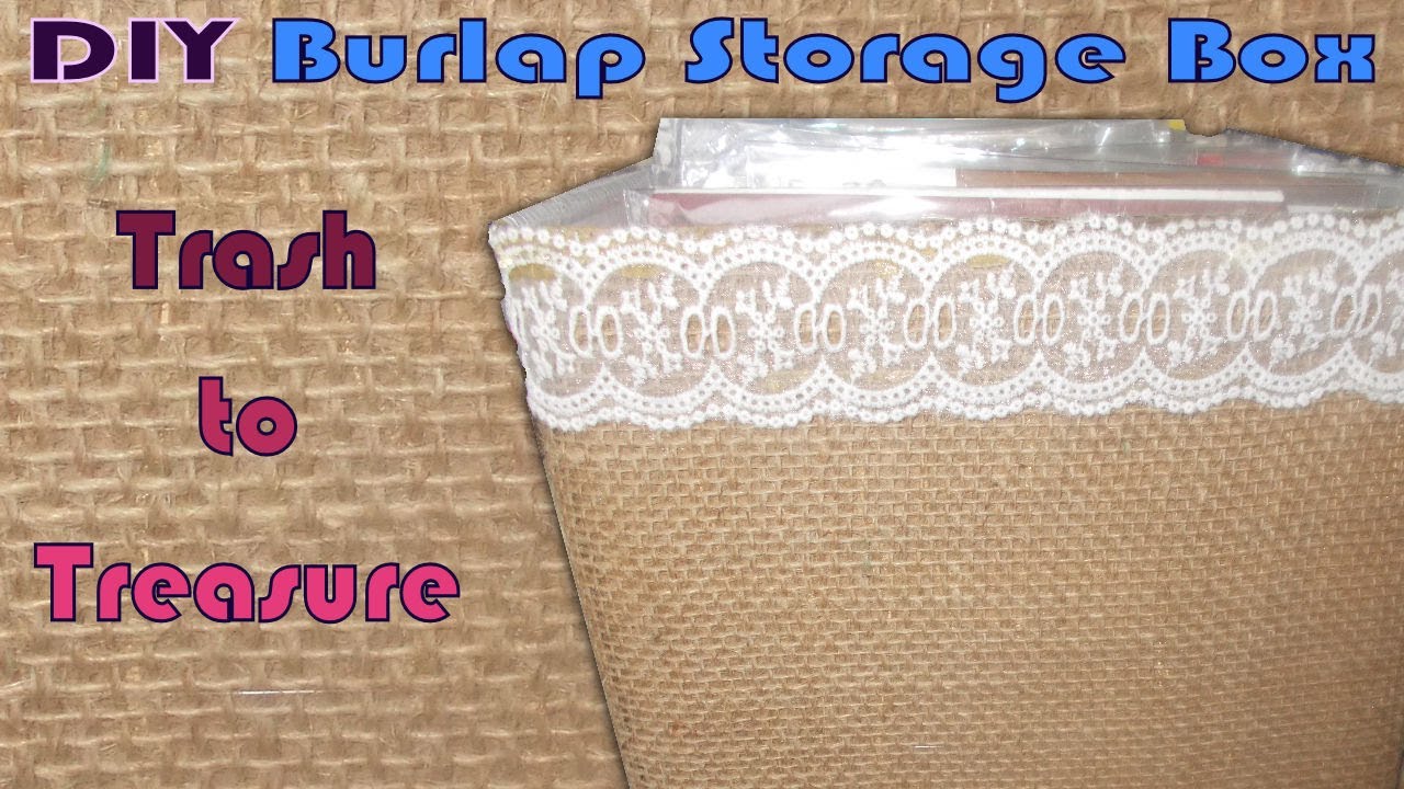 DIY Burlap Storage Box