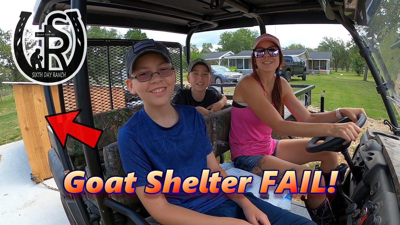 We had a little setback with the Goat Shelter during the first move!