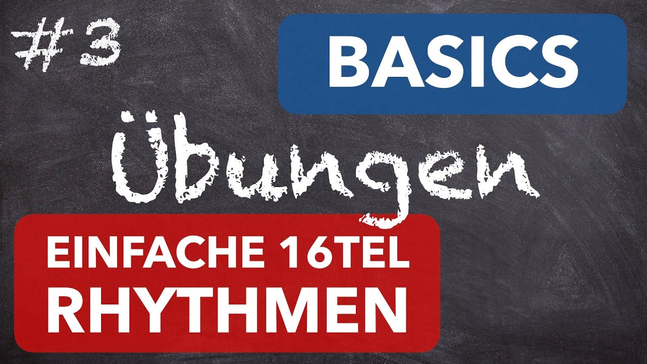 Übungen zu 'Einfache 16tel Rhythmen' | Rhythmus lesen trainieren in drei Schwierigkeitsgraden