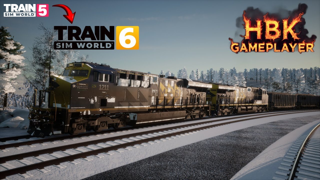 Train Sim World 6 Live Review: Trem carregado de minério com líder locomotiva ES44ACi da MRS