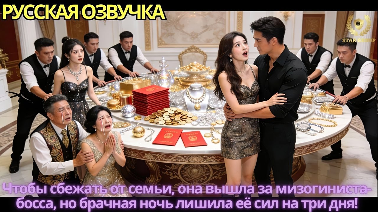Чтобы сбежать от семьи, она вышла за мизогиниста-босса, но брачная ночь лишила её сил на три дня!