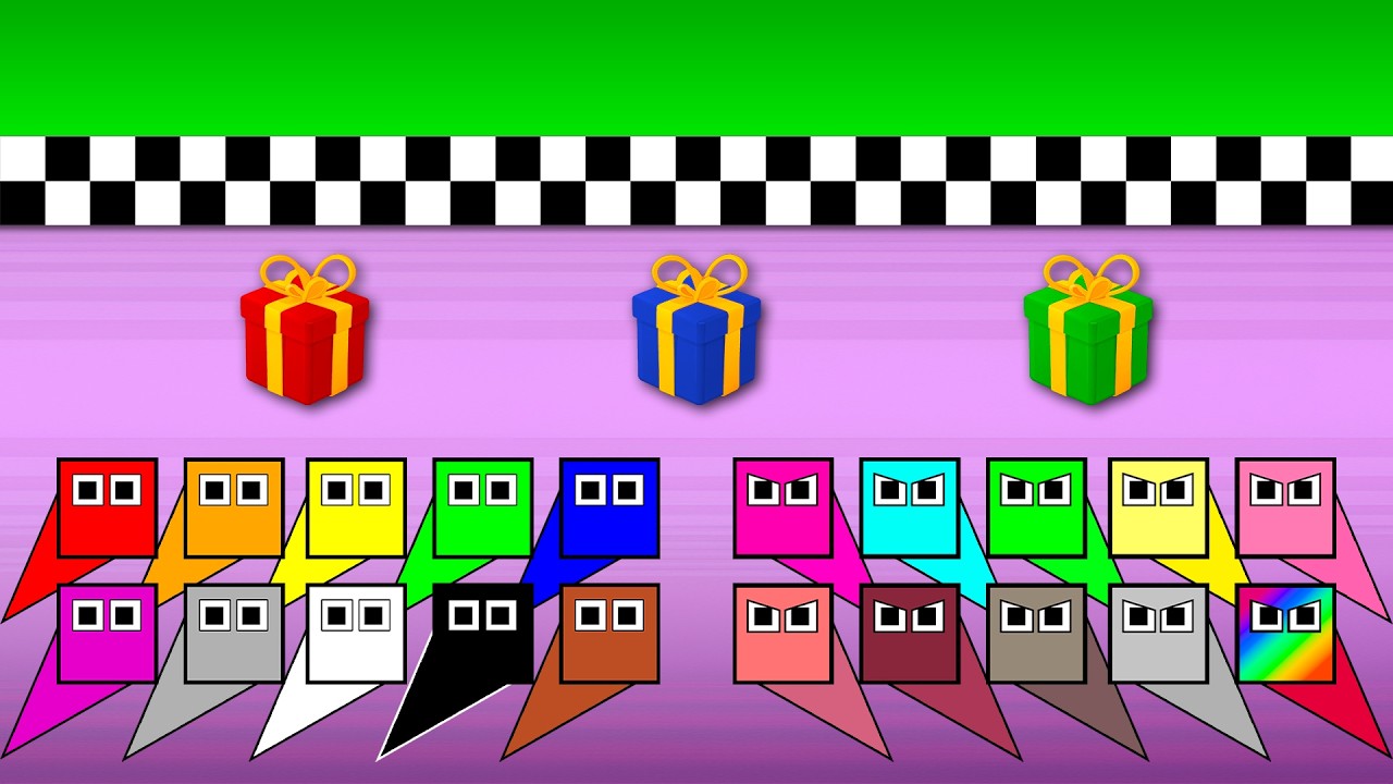 Square League Racing - Who Will Collect The Most Gifts?