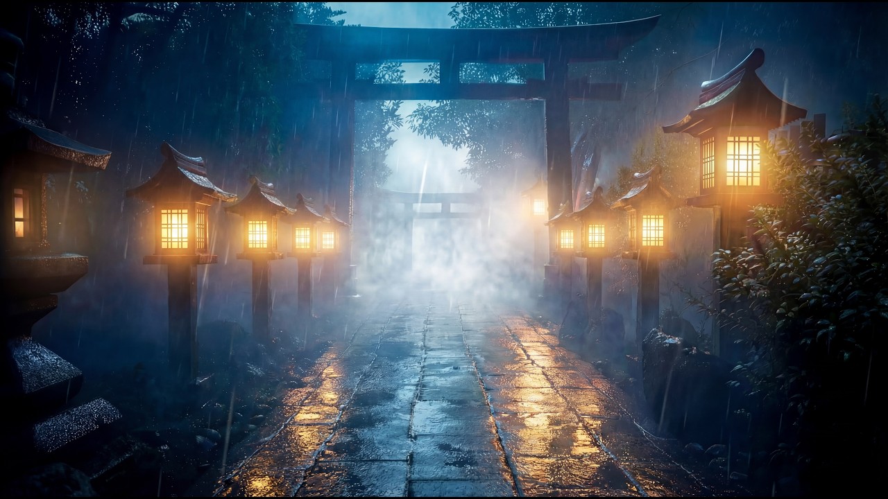 Deep Focus in the Rain 🌧️ | Foggy Temple Path (2 Hours)