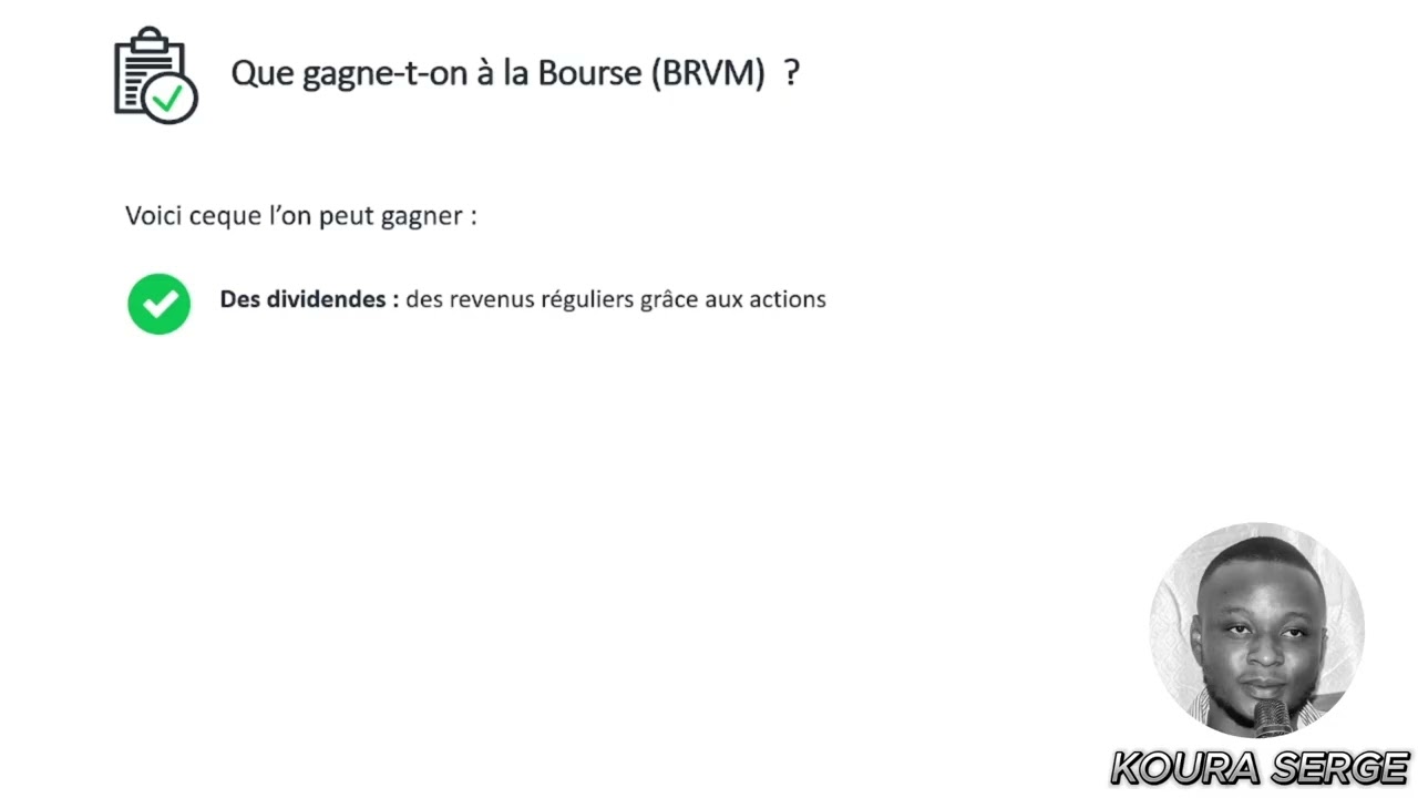 FORMATION GRATUITE EN INVESTISSMEENT EN BOURSE (BRVM)