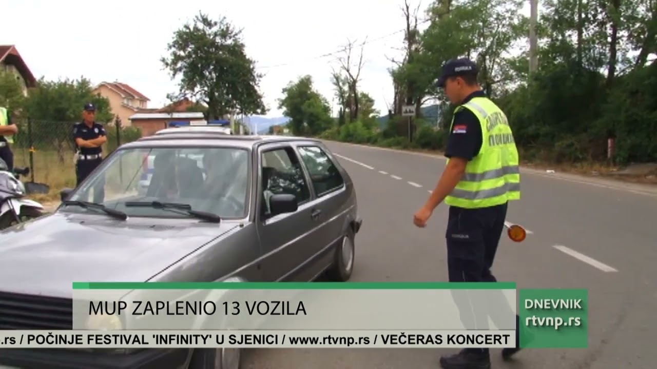 MUP: Zaplenjeno 13 vozila