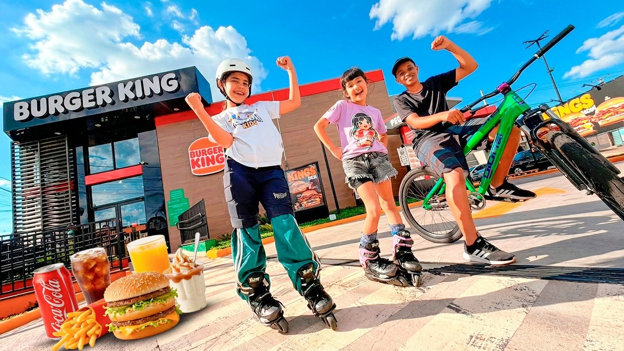 CAUSEI NO BURGER KING 🍔 COM MEUS PATINS NOVOS !!!