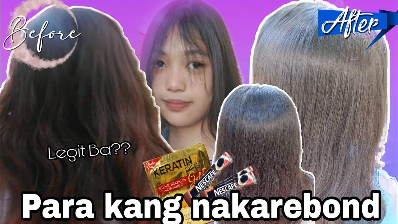 COFFEE STICK + KERATIN DIY HAIR TREATMENT | Parang rebonded ang hair | Leslie