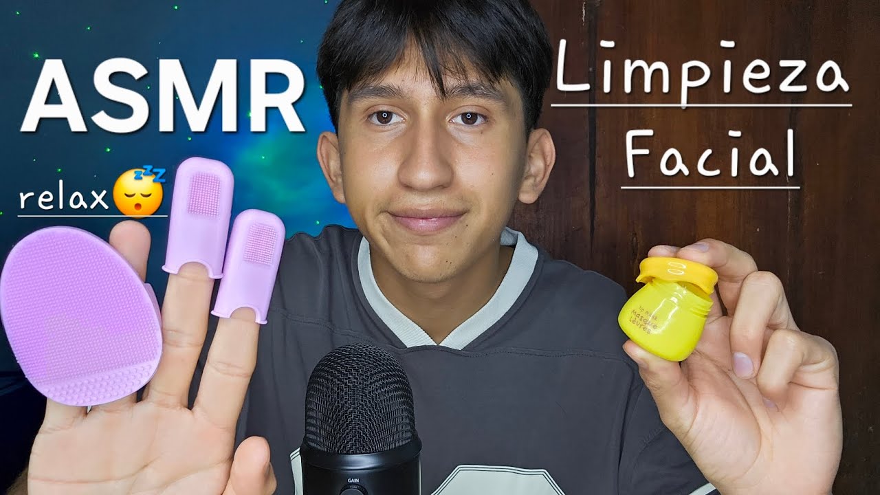 ASMR Limpieza Facial para dormir (mi video mas relajante hasta ahora)😴❤️