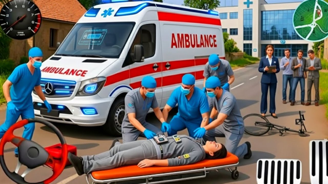 🚨New Mega Ambulance Simulator Gameplay 3d | City Emergency Rescue End Level