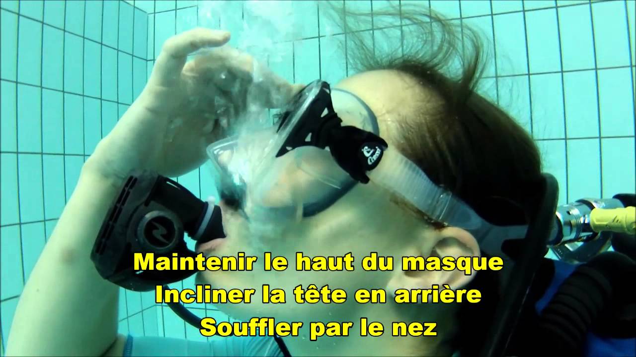FFESSM Le Niveau 1 En plongée Vidage de masque