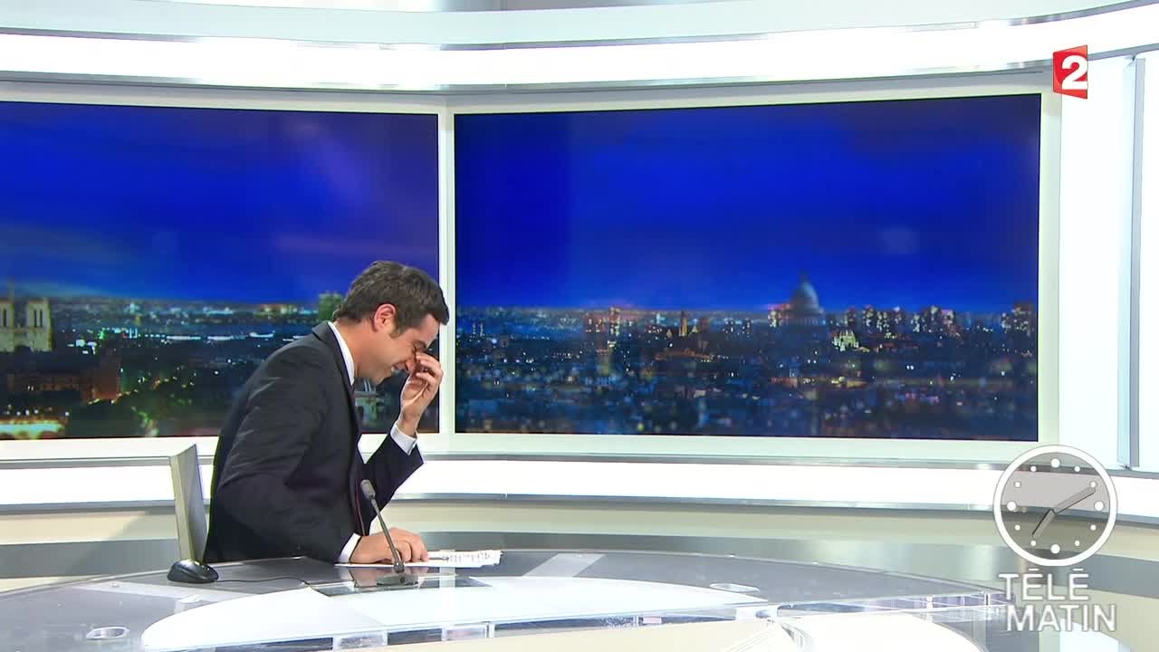 Le fou rire de Laurence Ostolaza et Julien Benedetto au journal de 7h - T&eacute;l&eacute;matin