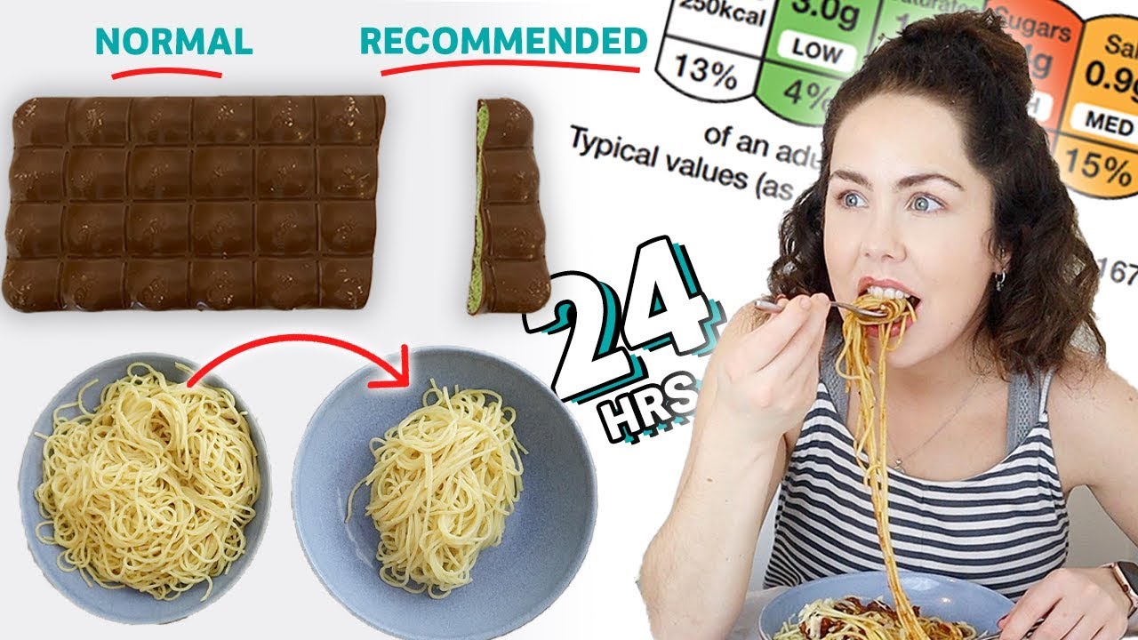 I Tried Eating The RECOMMENDED Serving Size For 24 HOURS! Shocked..