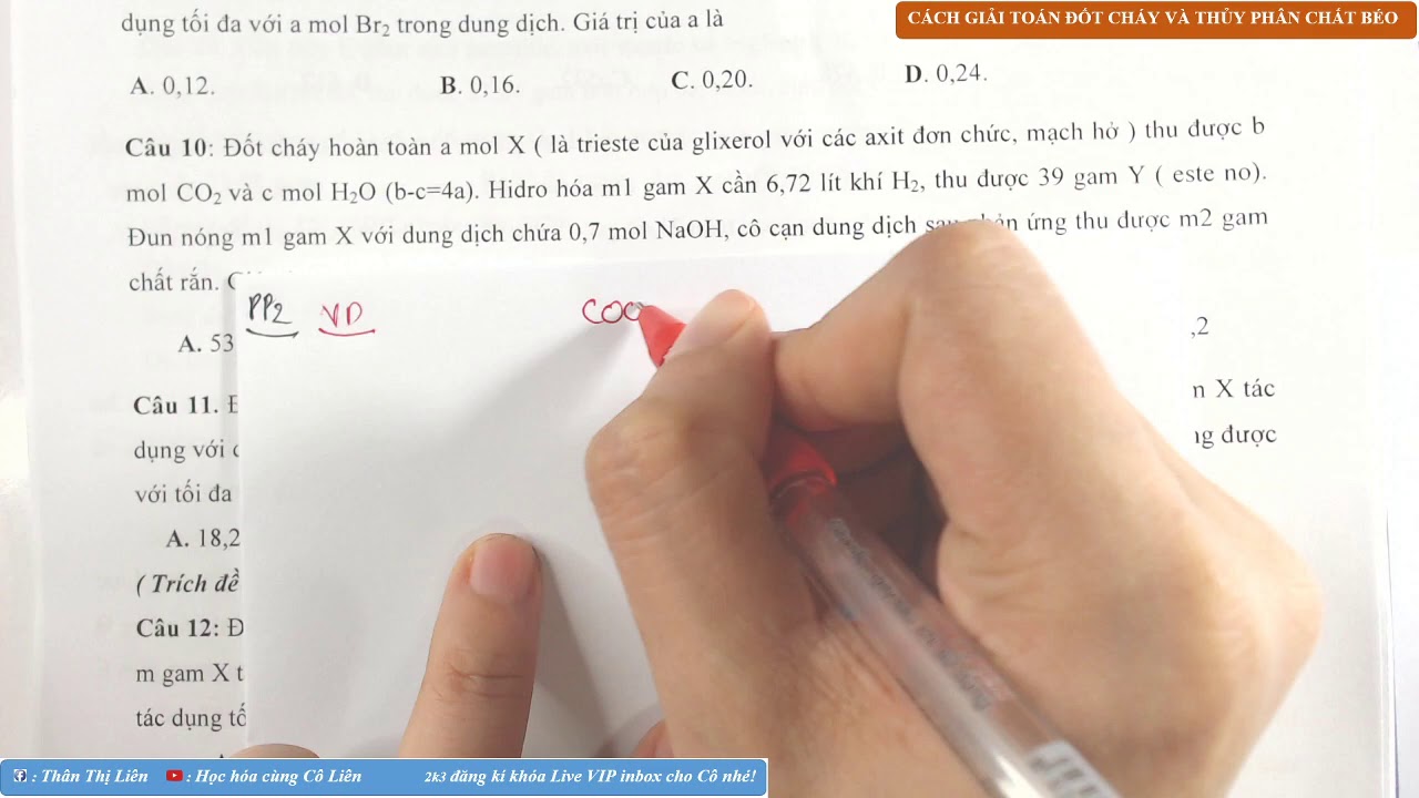PHƯƠNG PHÁP GIẢI BÀI TOÁN CHẤT BÉO ( ÁP DỤNG CÔNG THỨC VÀ QUI ĐỔI NHANH).
