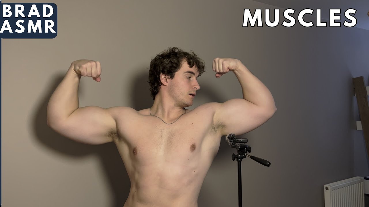 ASMR Gym Bro Posing his MUSCLES