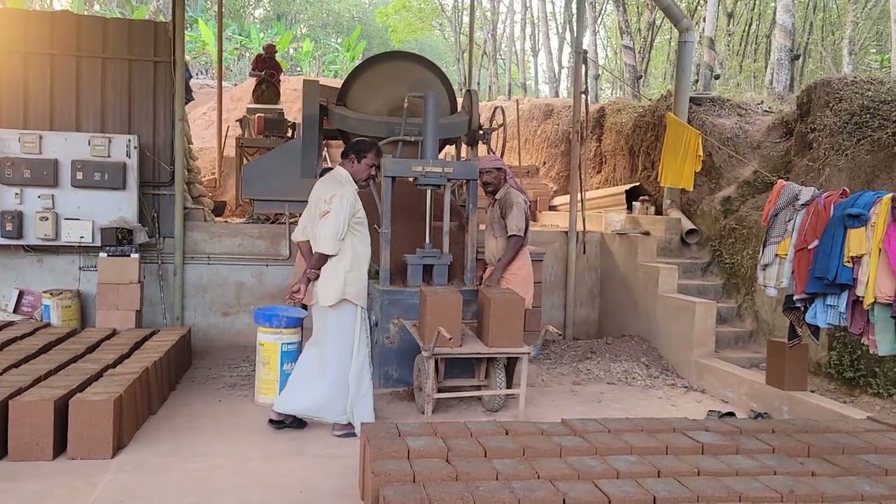 All natural. Compressed Mud Bricks manufactured locally