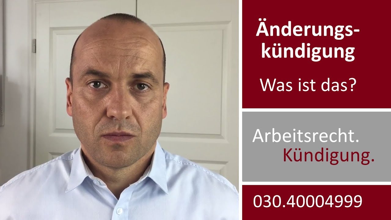 Änderungskündigung I - Was ist das? | Fachanwalt Alexander Bredereck