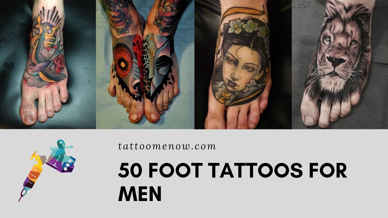 50 Foot Tattoo Designs for men