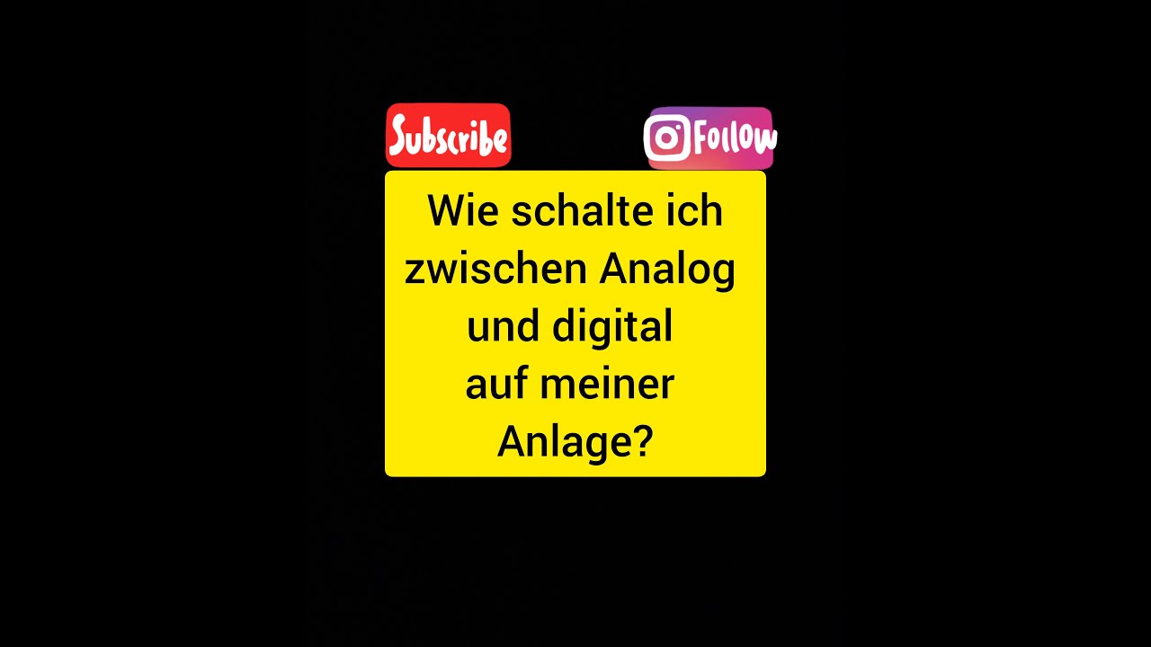 Wie schalte ich zwischen analog und digital?(Marc´s Hobbys)