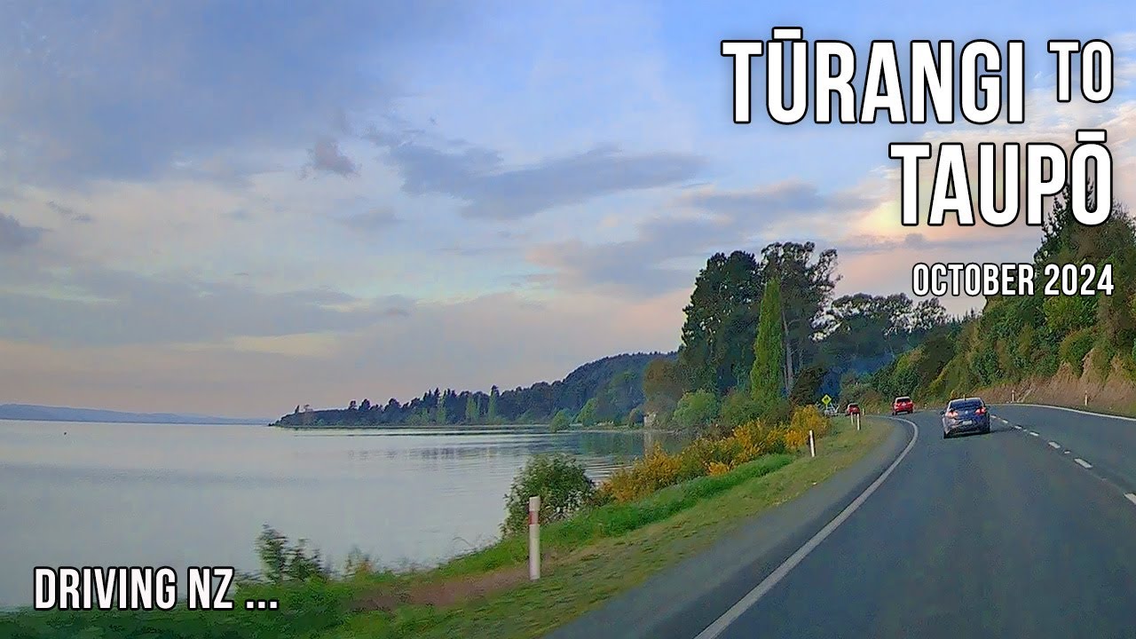 Driving New Zealand: Tūrangi to Taupō | scenic drive | 4K
