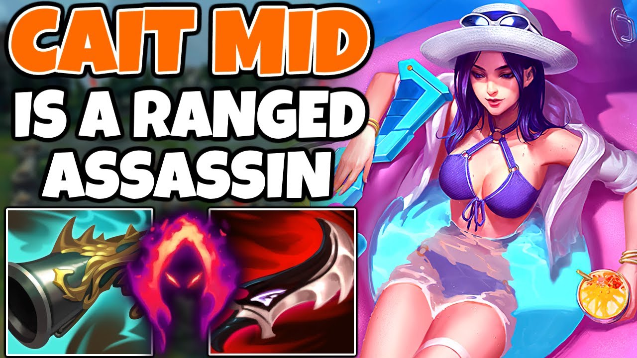 CAITLYN MID does over 2000 with ONLY Q + R (She is a RANGED ASSASSIN?!) | 13.8