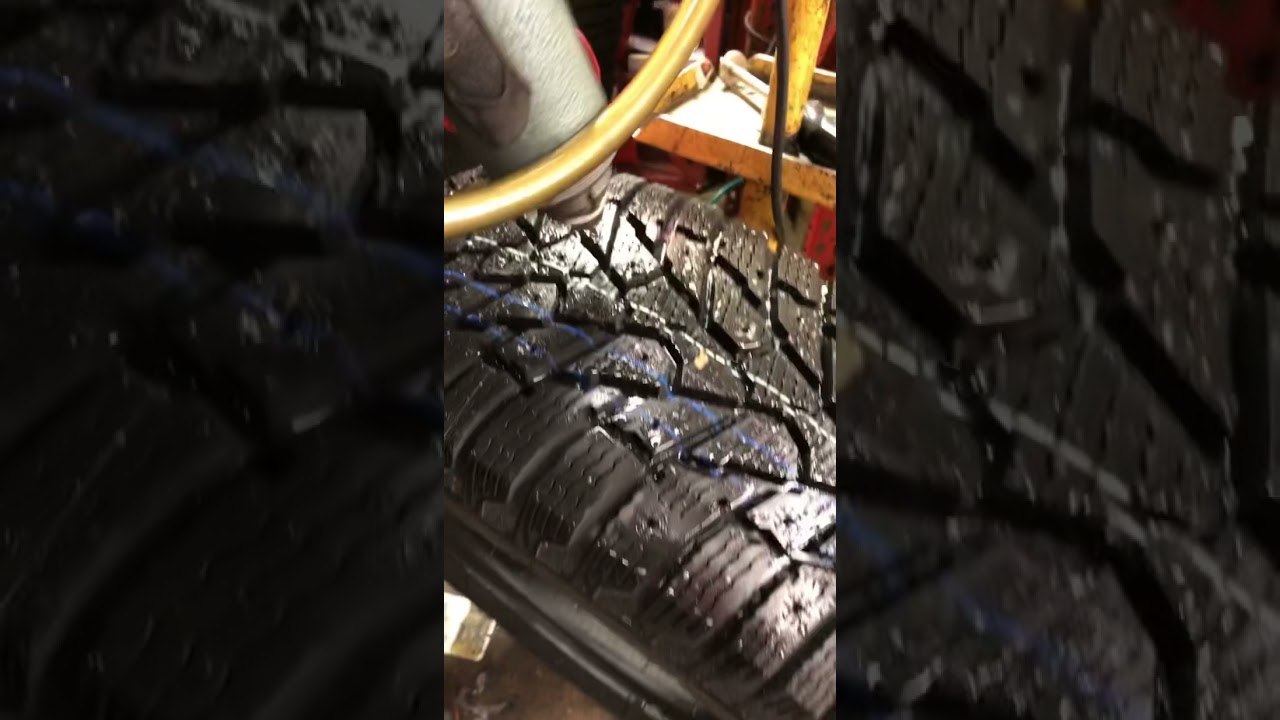 Studding winter tires