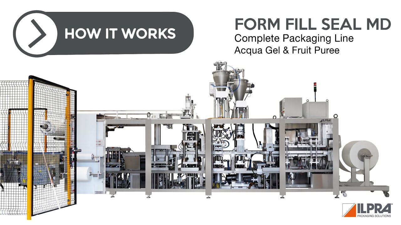 ILPRA Form Fill Seal-  Water Gel & Fruit Puree- Complete Packaging Line