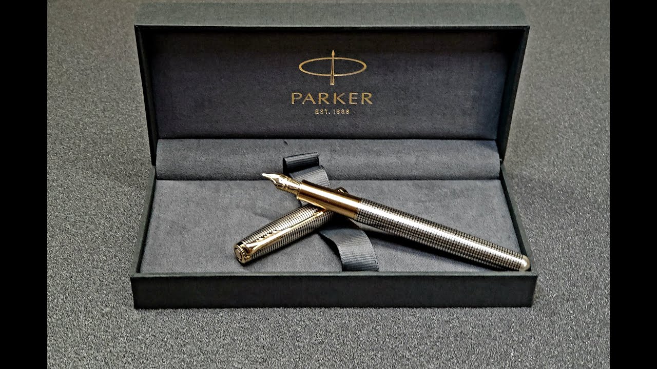 Parker Sonnet Ciselé Silver GT Fountain Pen.  unboxing