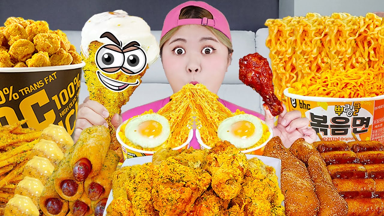 LIVE MUKBANG Bburinkle Korean Chicken & Tteokbokki EATING SHOW by HIU 하이유