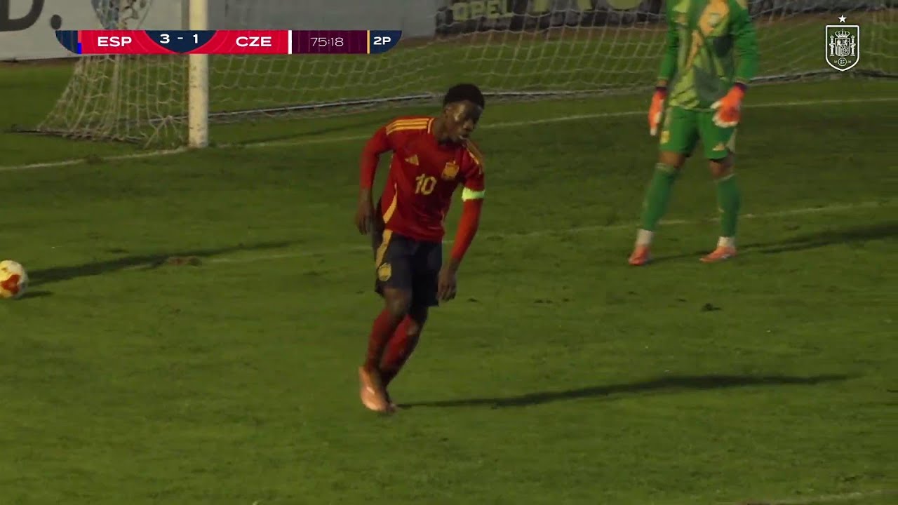 Ebrima Tunkara already captains Spain's U17! 🔥 | all actions vs. Czech Republic U17
