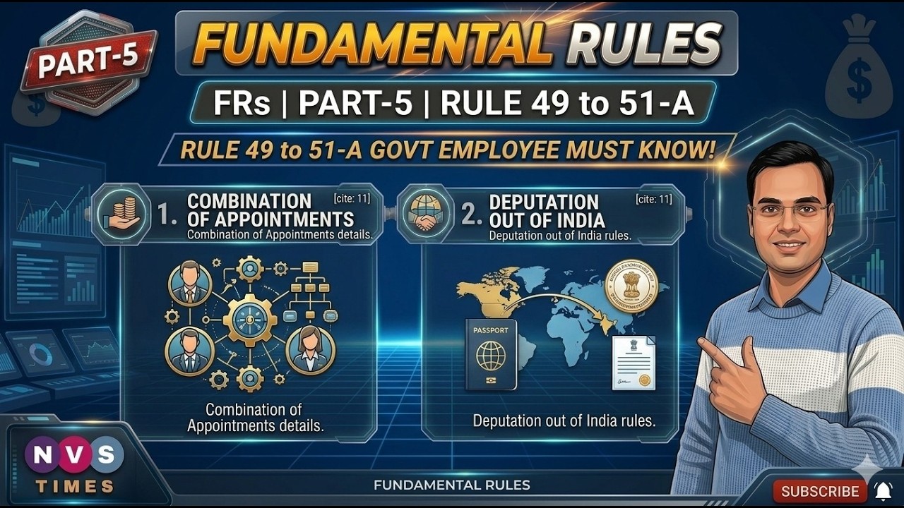 Fundamental Rules (Part-5) F.R. 49 to 51-A