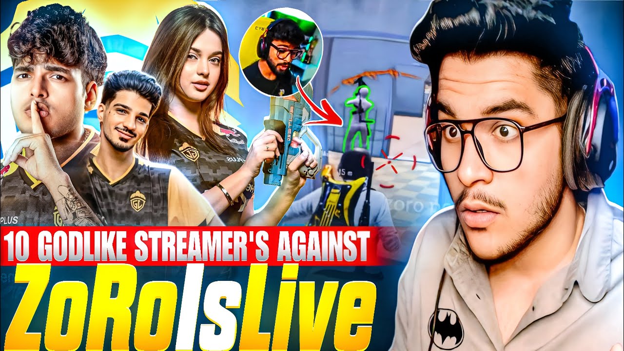 🔥Zoro is Live VS 10 Godlike Streamers*Jonathan, Lolzzz* Got Shocked When* ZORO IS LIVE* Reaction