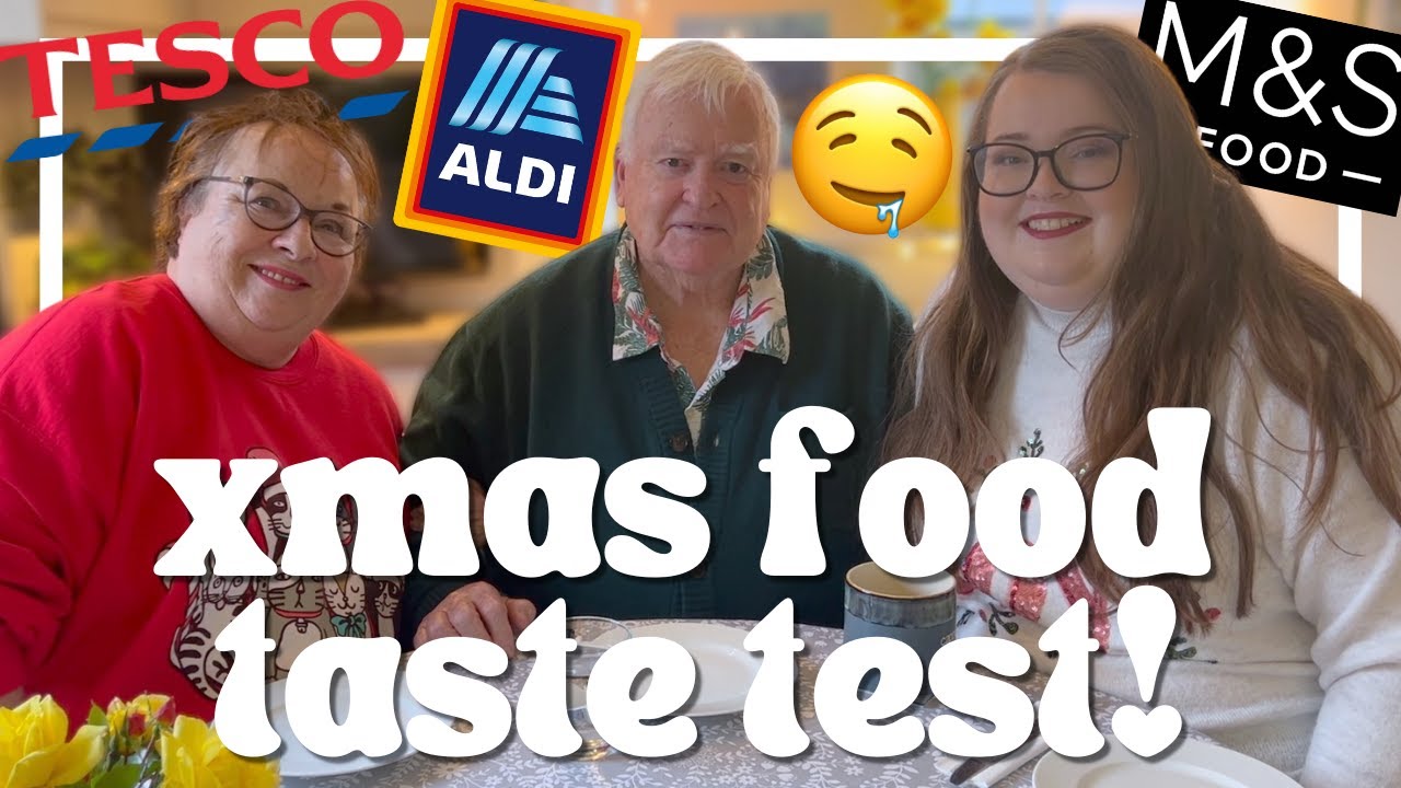 WHICH SUPERMARKET HAS THE BEST XMAS FOOD? m&s, tesco and aldi tasting and reviews | VLOGMAS 2023