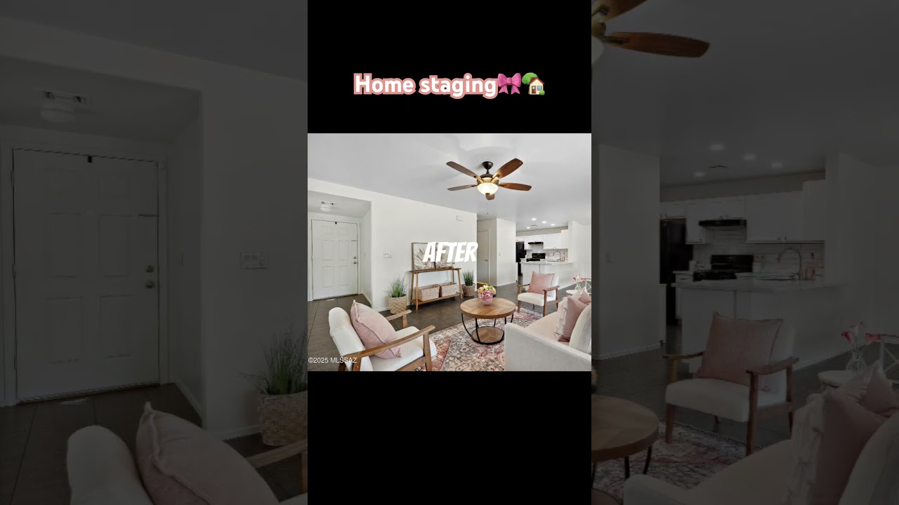 Home staging works when selling your home at no cost to you the seller! #homesellingtip #homestaging