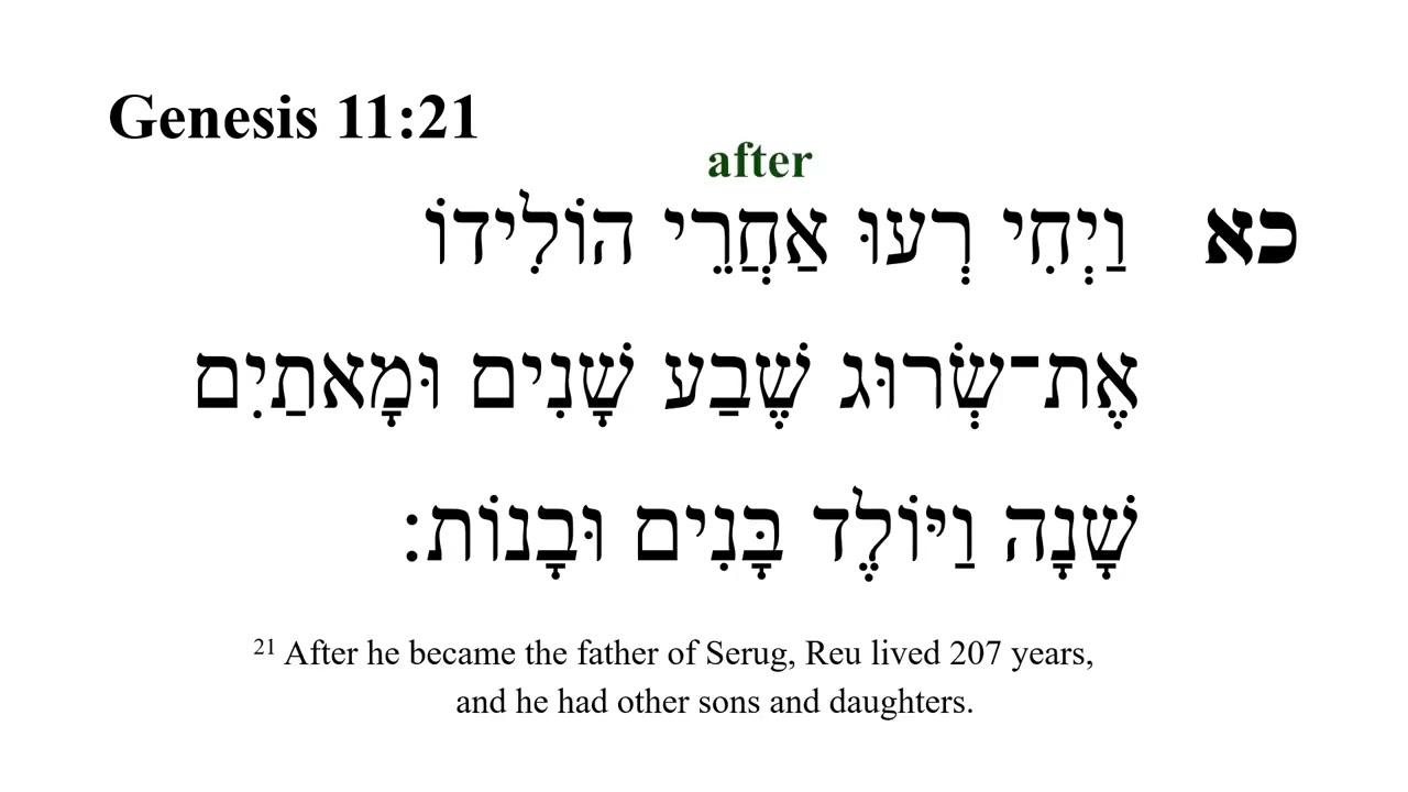 Genesis 11 -- Hebrew Bible Speaker with English Captions