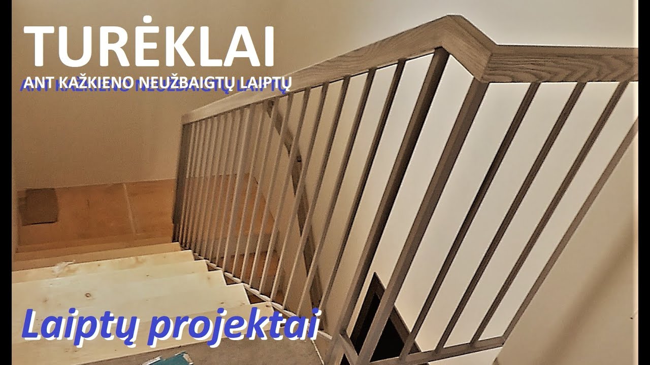 Turėklai ant kažkieno neužbaigtų laiptų