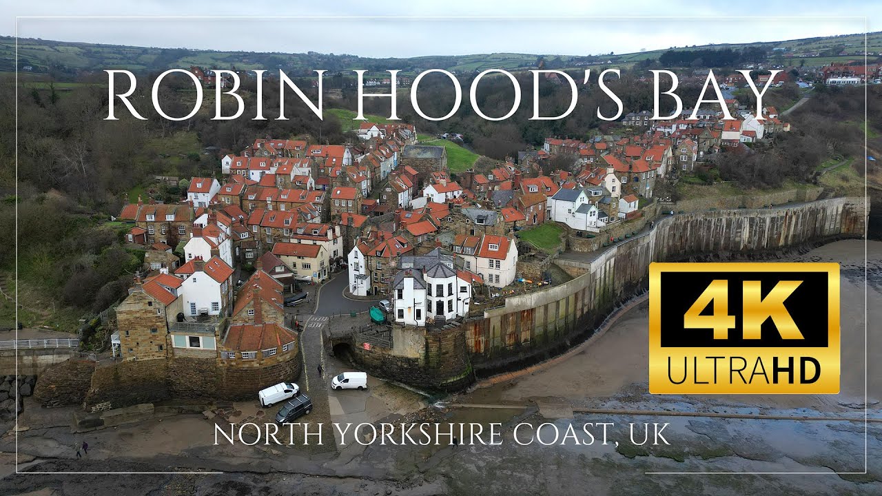 Robin Hood's Bay, North Yorkshire ~ Aerial Video (Jan 2025)