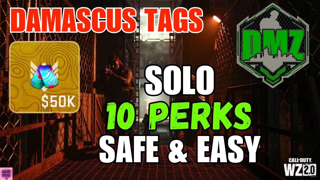 DMZ SOLO - FARM 10 PERKS SAFELY (PERK GLITCH/DAMASCUS TAGS/KOSCHEI WEAPON CASE/ALL SOLO) DMZ EXPLOIT