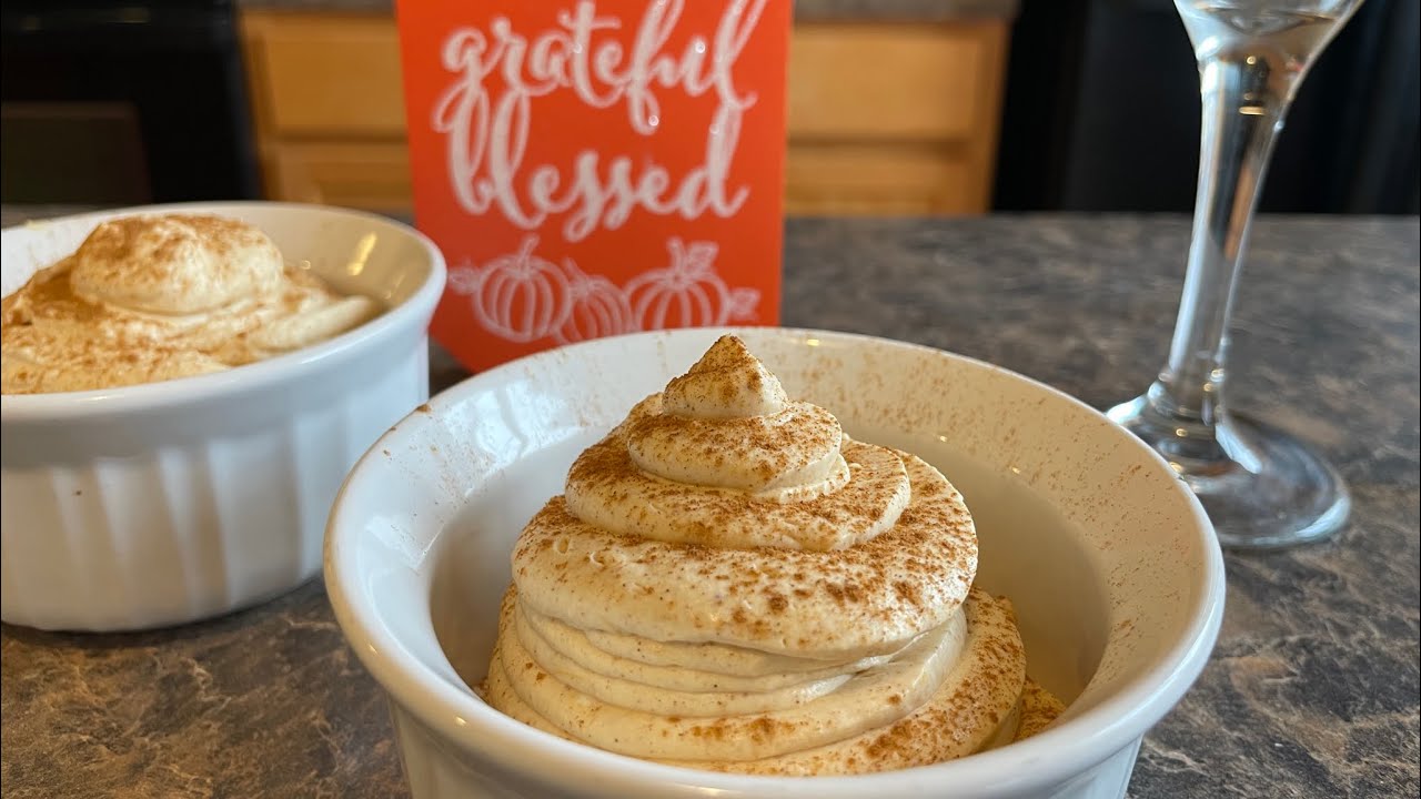 How To Make Sugar Free Pumpkin Mousse- It Is Divine #Keto #PumpkinSpice