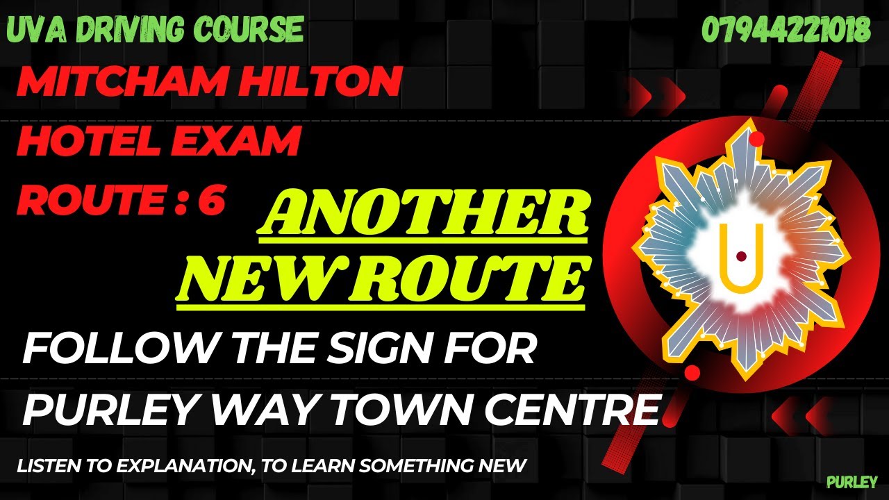 MITCHAM REAL DRIVING TEST EXAM ROUTE : 6 | HILTON HOTEL LATEST & NEW HARDEST EXAM ROUTE 2025 |