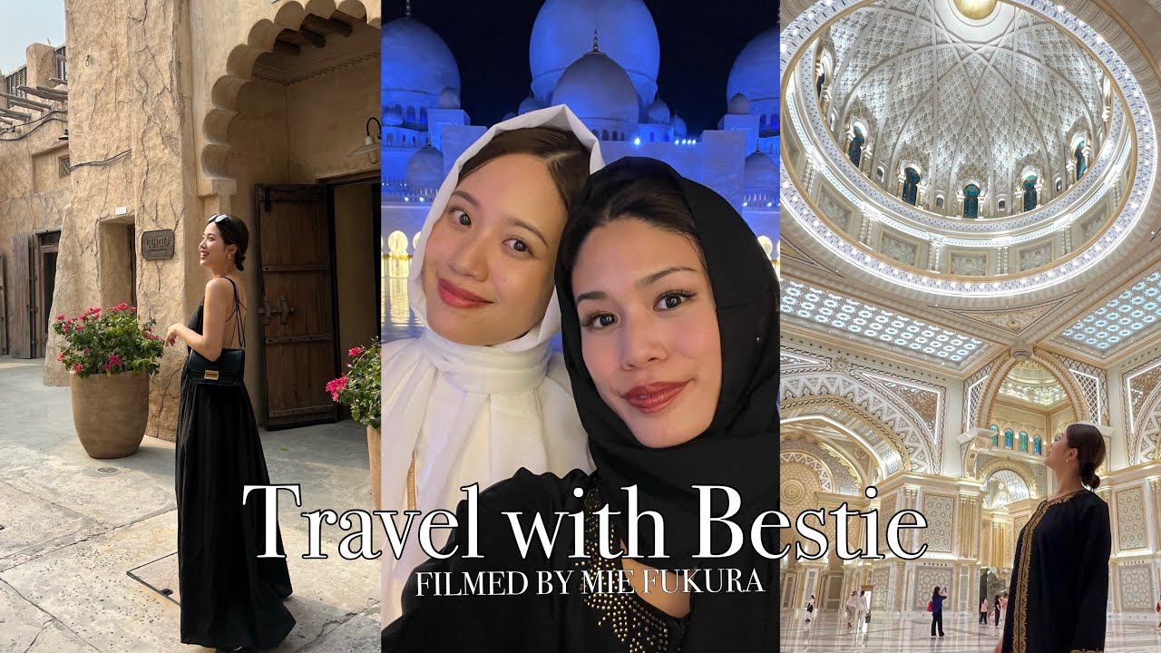 【Vlog】弾丸３日間のアラブ首長国連邦🇦🇪アブダビ&ドバイ旅行🕌🌙|親友のフライトに乗務してきました✈️💜